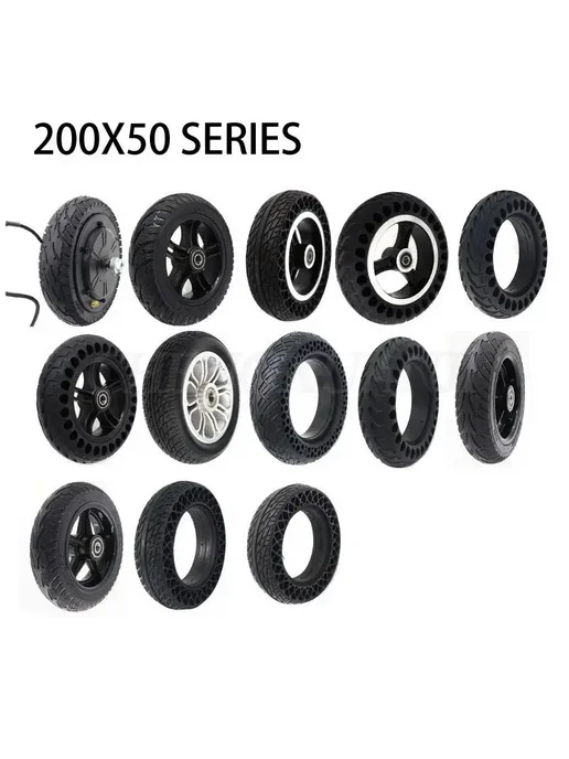 CHENXUANJI Шина 200x50 Solid tire D (37mm) черная для электровелосипеда, 200x50, фото 2