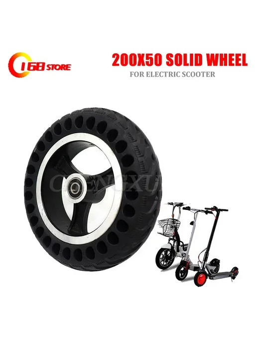 CHENXUANJI Шина 200x50 Solid tire D (37mm) черная для электровелосипеда, 200x50, фото 3