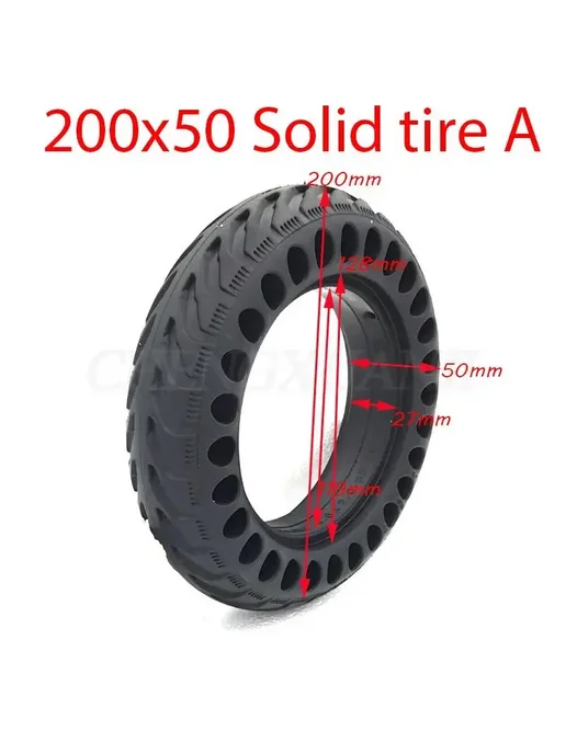 CHENXUANJI Шина 200x50 Solid tire D (37mm) черная для электровелосипеда, 200x50, фото 5