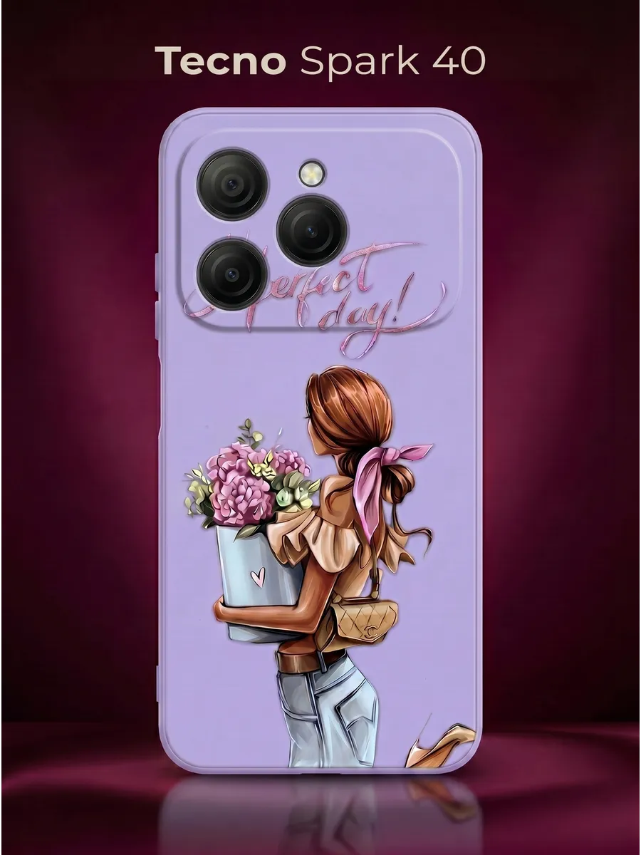 Чехол с рисунком на Tecno Spark 40