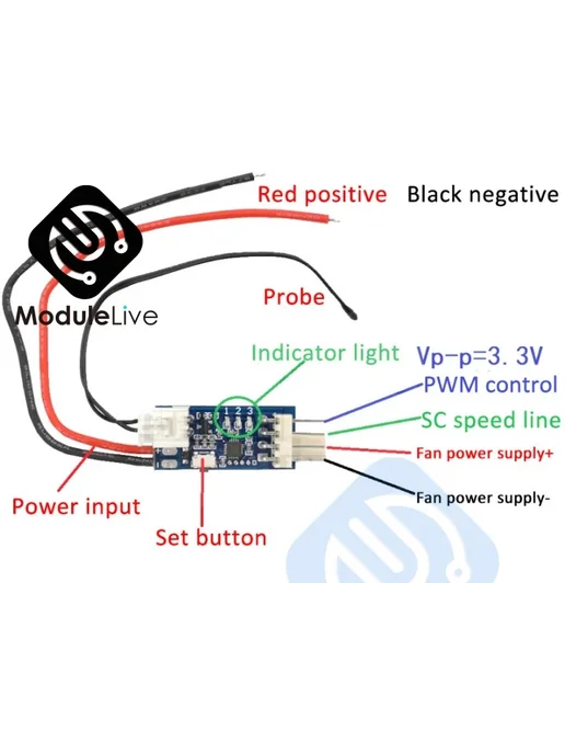 Нет бренда Контроллер скорости вентилятора Fan temperature control spe, вариант, фото 5