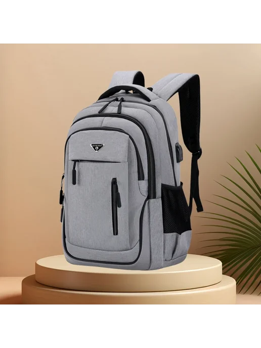 CFUN YA Темно-синий рюкзак для ноутбука 15.6" 17.3" USB, синий, фото 2