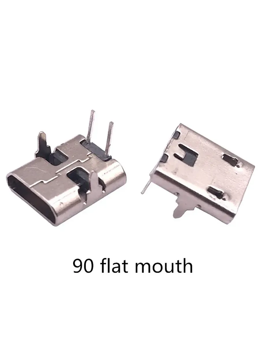 Разъем Micro USB 180 flat mouth