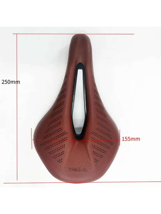 Велосипедное сиденье PU коричневое UltraLight для горных и ш, коричневый, фото 2