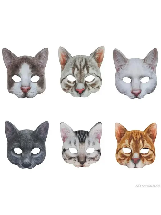 EDCRFV Белая маска кошки полумаска, Color D, белый, фото 2