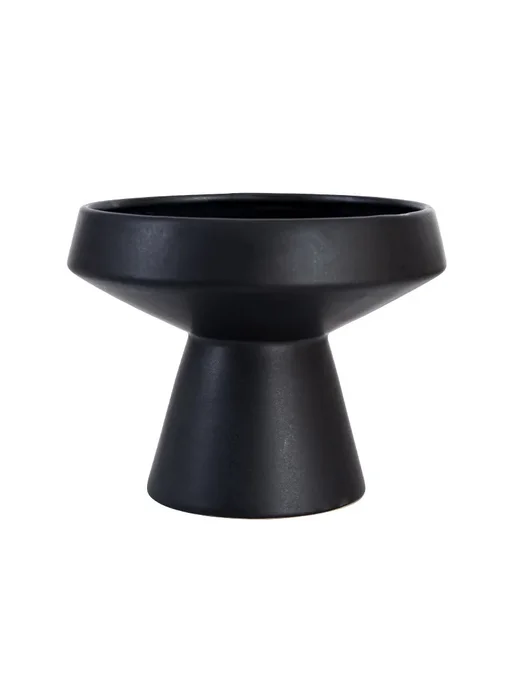 Нет бренда Черная керамическая ваза 20х16 см, black-A, 20x16 см, фото 7