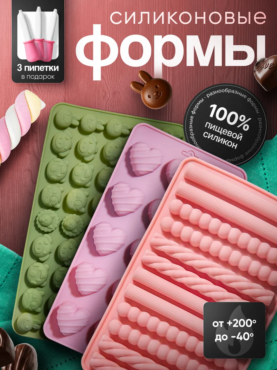 Силиконовая форма для шоколада конфет мармелада