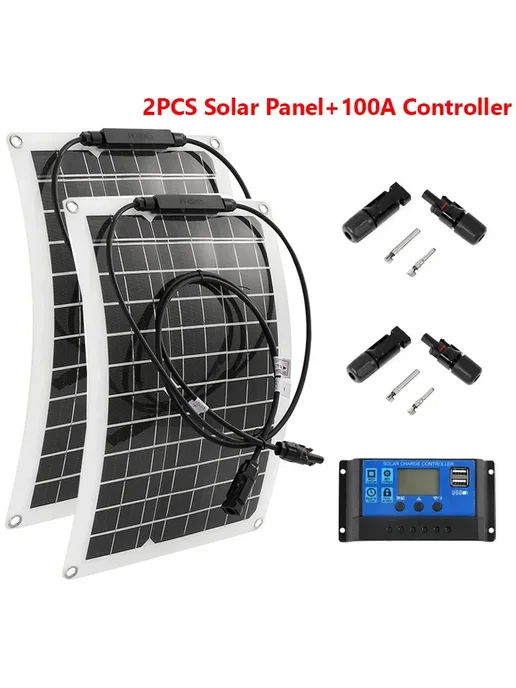 luxuglow Солнечная панель 600 Вт 18В 2pc panel and 100A, 600 Вт