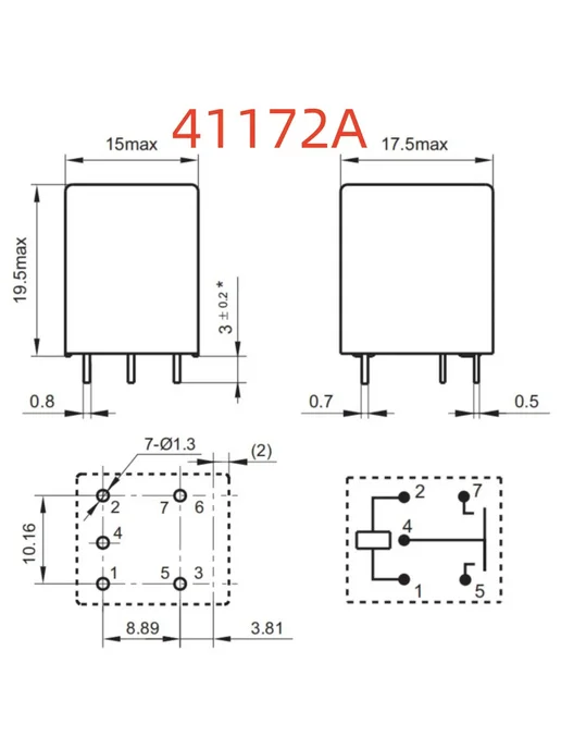 Нет бренда Реле 4117 D-S-1U 12VDC 5 контактов, вариант, фото 3