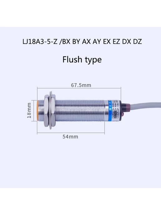 Нет бренда Индуктивный датчик M18 LJ18A3-5-Z BY, NO, вариант, фото 4