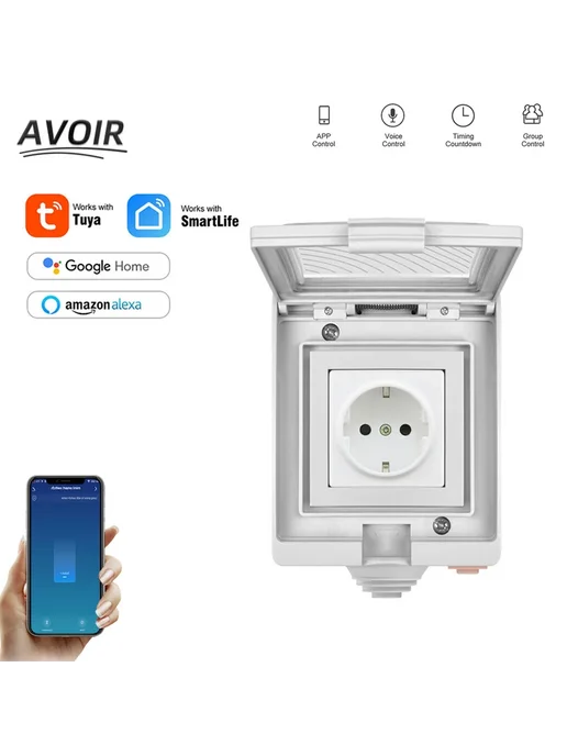 AVOIR Розетка EU Тип EU Socket, белый, фото 2