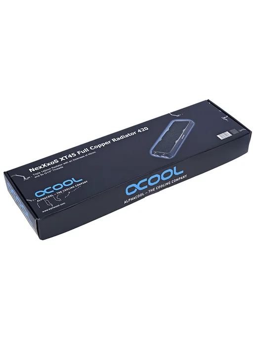 ALPHACOOL NexXxoS XT45 420 мм медный радиатор для систем жид, черный, в упаковке 2 кг, фото 6