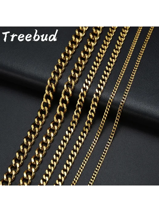 Нет бренда Цепочка Black color 7mm width 60cm length, черный, фото 2