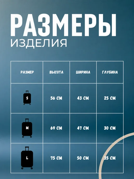 ЛКЛаб Чехол для чемодана L большой, синий, фото 2