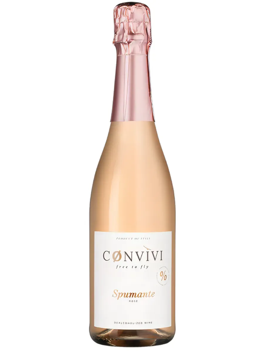 Безлкогольное вино Convivi розовое игристое Spumante 750мл,