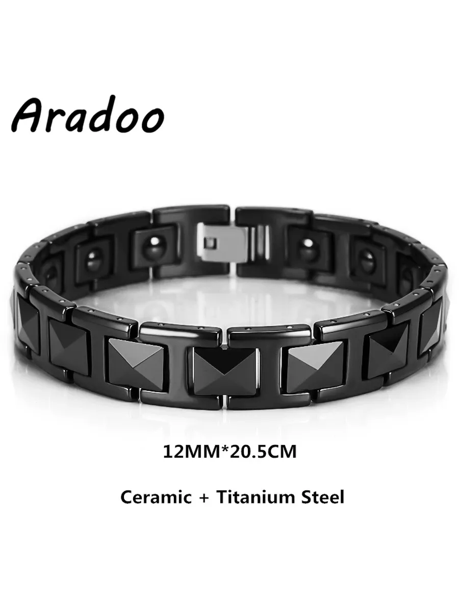 Браслет Aradoo из титановой стали и керамики B-TC015