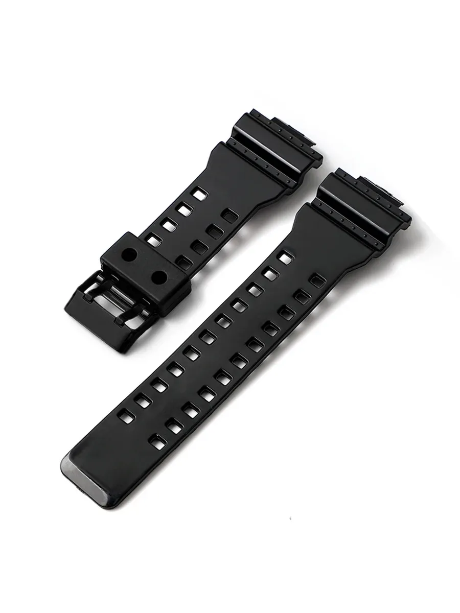 Ремешок Casio G-Shock черный, 16 мм, Black black Glossy