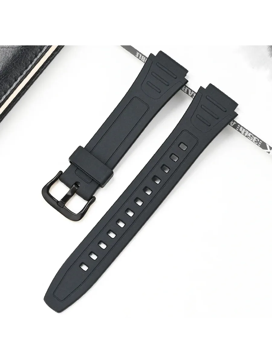 Ремешок для Casio черный из ТПУ, Black black