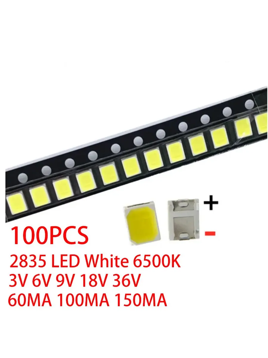 Светодиоды SMD 2835 белые 0.2W 3V 60MA