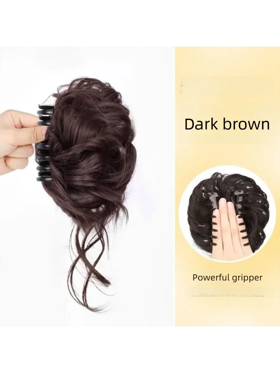 Пучок для волос Brown Black на заколке