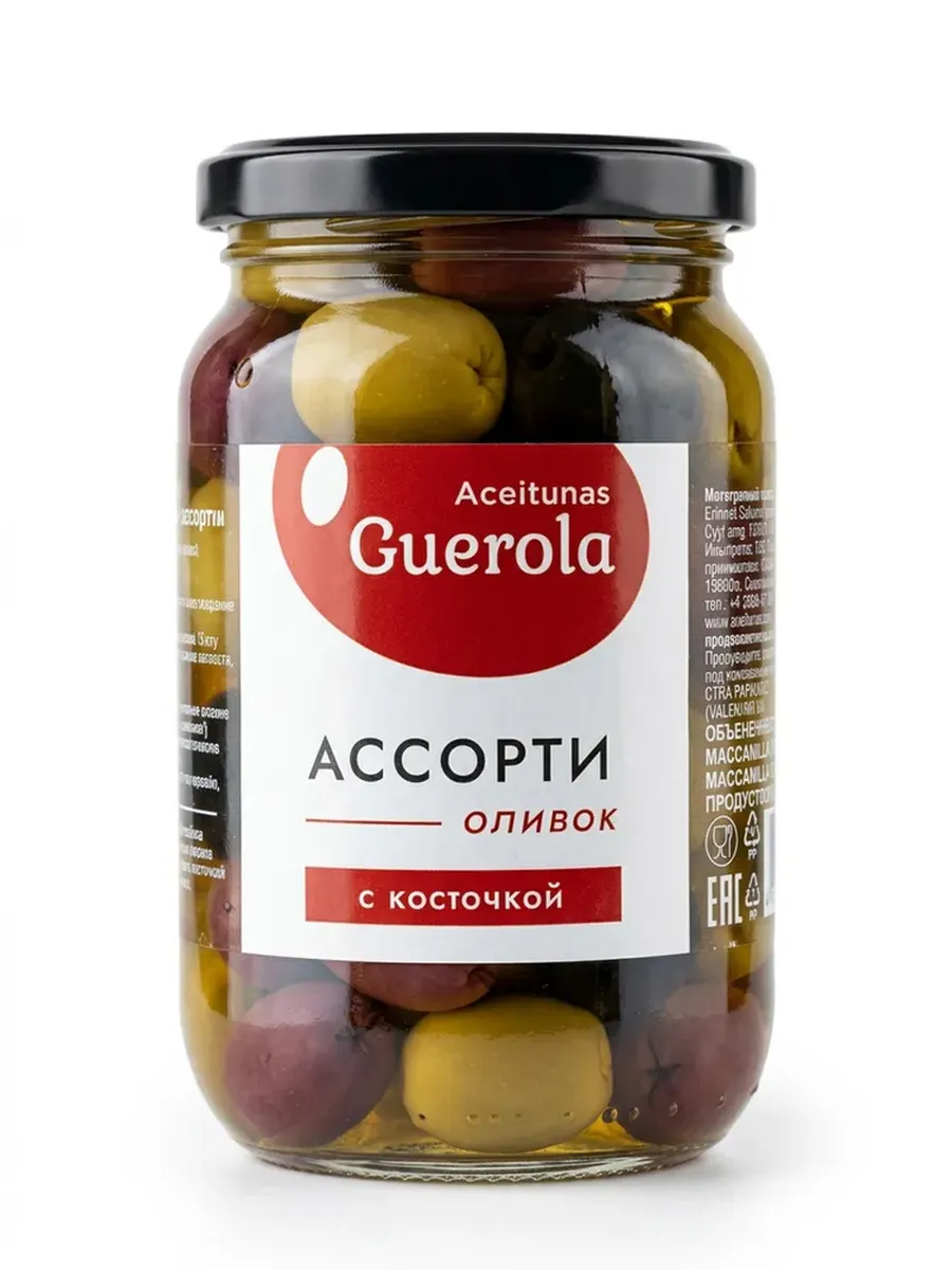 Оливки ассорти с косточкой 340/200 г