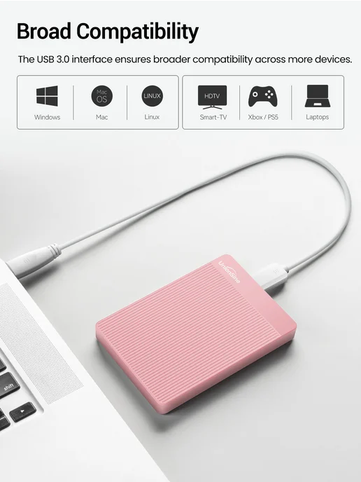 UnionSine 2.5''Внешний жесткий диск HDD 500 ГБ USB 3.0, 500 ГБ, фото 2