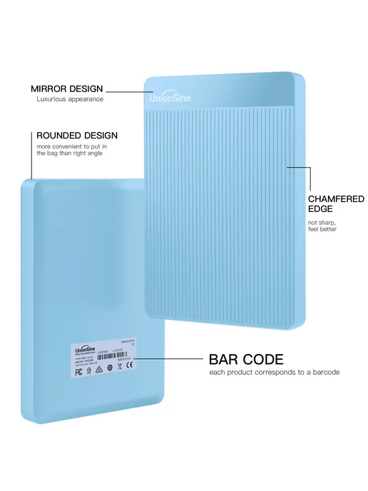 UnionSine Внешний HDD 2,5" 500 ГБ для компьютера Mac и Windows, 500 ГБ, фото 5