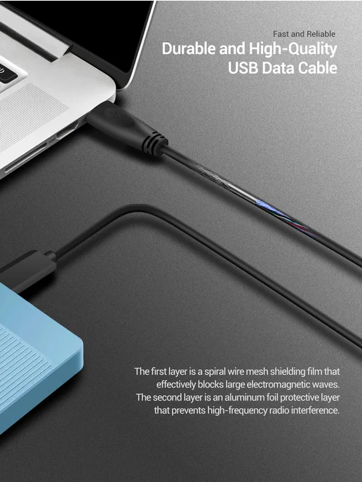 UnionSine Внешний HDD 2,5" 500 ГБ для компьютера Mac и Windows, 500 ГБ, фото 8