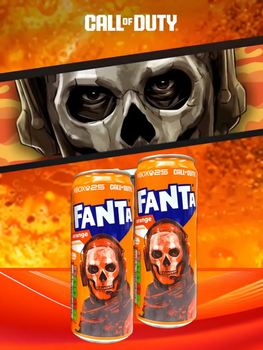 Fanta Orange Call of Duty Ghost со вкусом апельсина, 2 банки