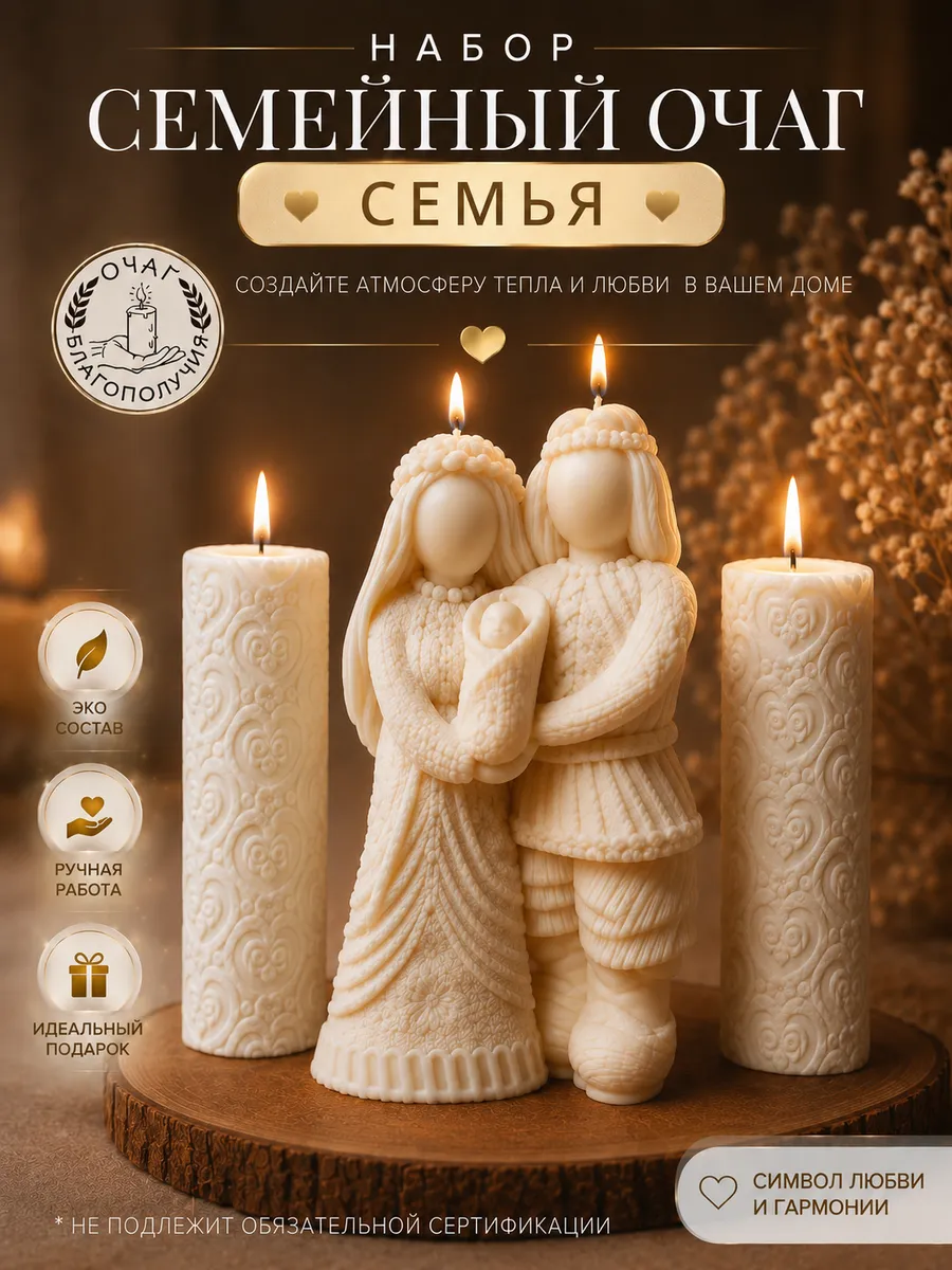 Набор свечей для свадьбы Семейный очаг Оберег Семьи