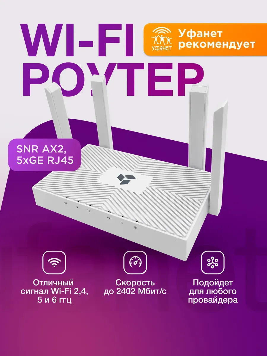 Роутер SNR AX2 Wifi 6 ггц для дома мощный Mesh