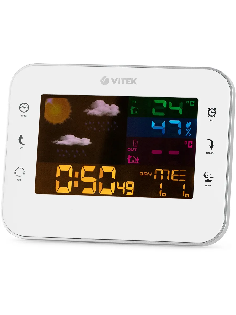 Метеостанция домашняя VT-6412 черный