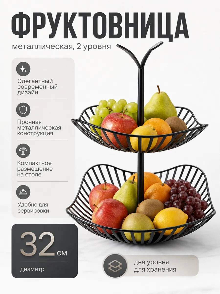 Фруктовница металлическая