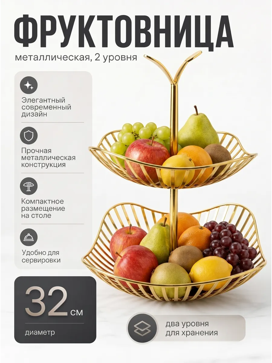 Фруктовница металлическая