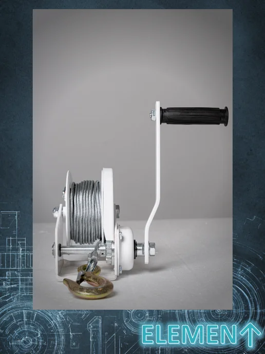 Лебедка ручная ELEMENT, BHW 1170кг, трос 10м, 2600 lbs, 540 кг, 20 м, фото 8