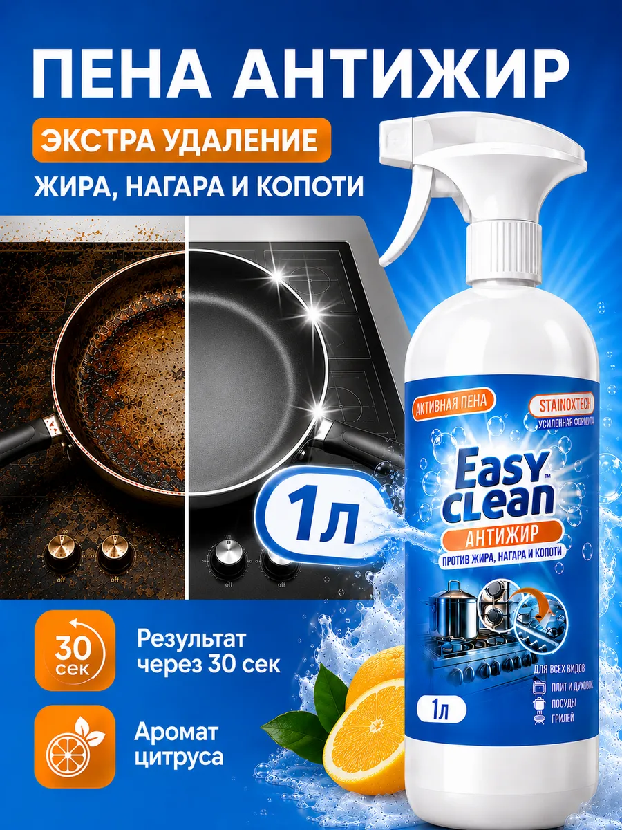 Чистящее средство антижир спрей для кухни