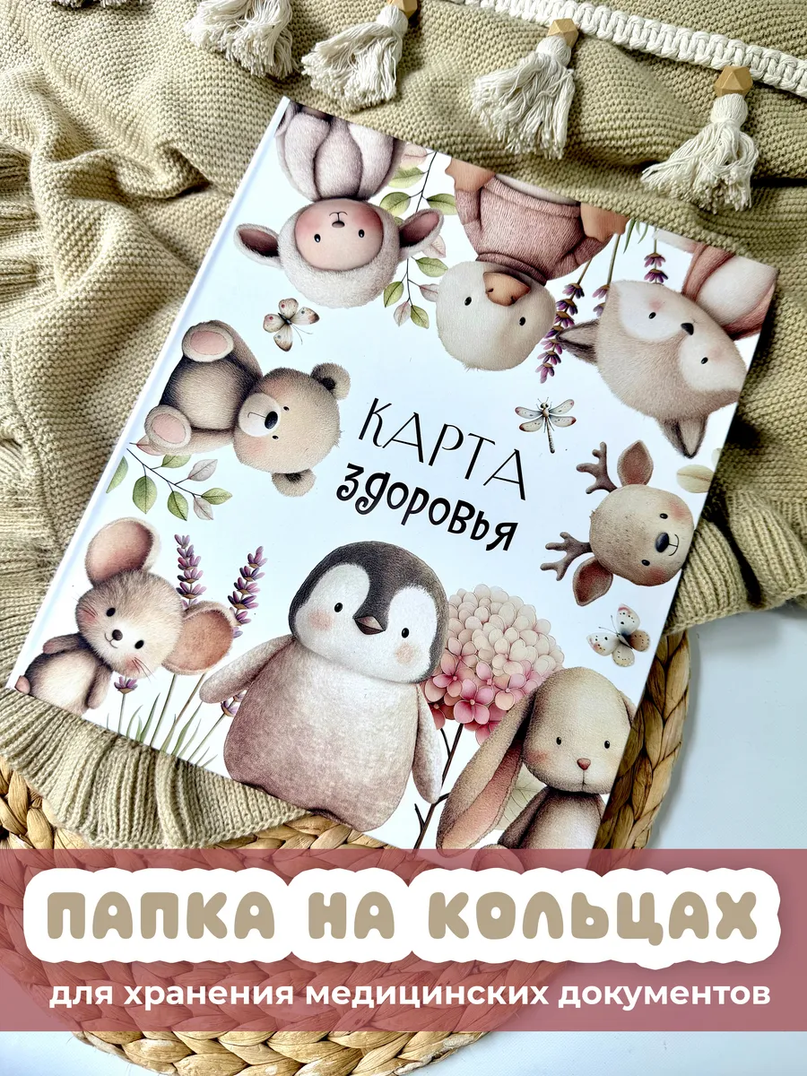 Папка семейная а4 на кольцах для медицинских документов