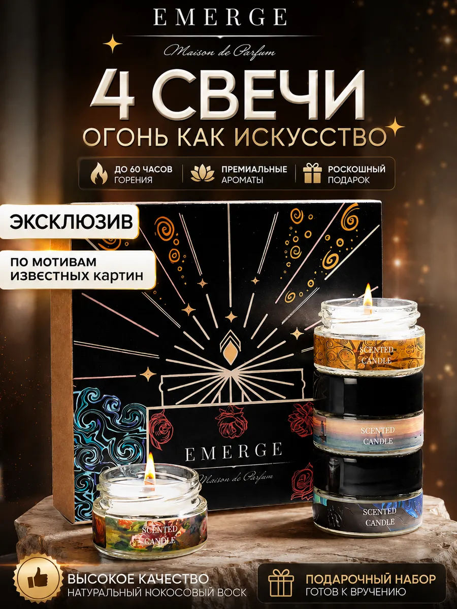 Свечи ароматические подарочный набор в подарок