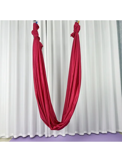 NEBBIA Гамак для йоги 6 метров wine red, 6 м