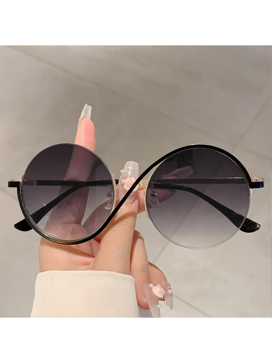 Круглые солнцезащитные очки серые, Lenses Color C