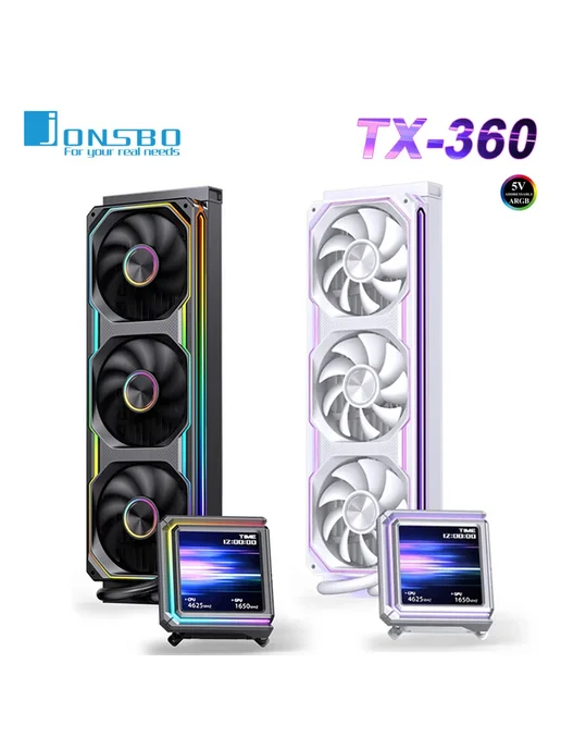 JONSBO TX-360 Black, 360 мм, водяное охлаждение, черный, фото 2