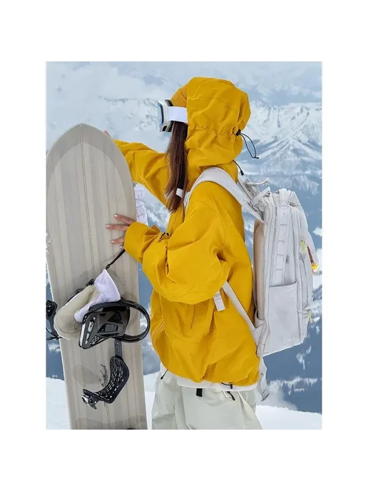 Нет бренда Женский лыжный костюм Skianzug желтый, желтый, фото 3