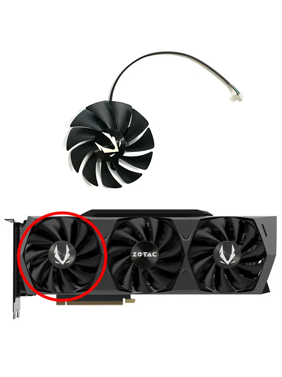 LZQLY Кулер для видеокарты Zotac RTX 3090 Trinity, RTX 3080 Amp Ho