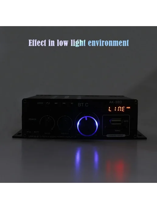 APWIKOGER AK380 Bluetooth усилитель для домашнего кинотеатра, черный, фото 3