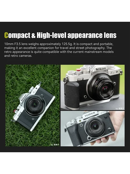Lapgood Объектив 7artisans 10mm F3.5 М4 3 Black Sony Nikon, черный, фото 3
