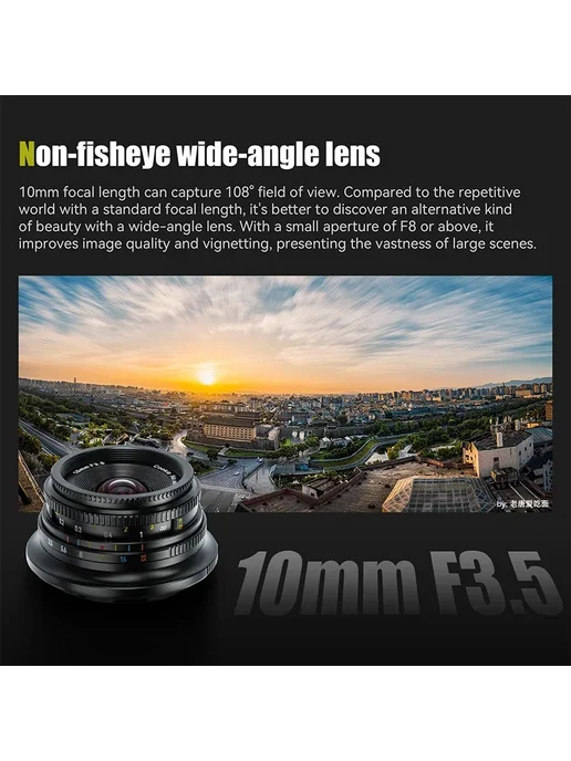 7artisans Объектив 7.5mm F2.8 II Sony E, черный, черный, emount sony, фото 4