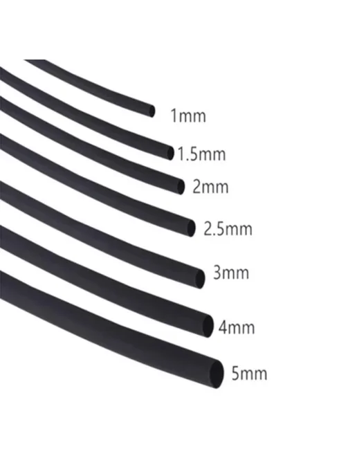 Нет бренда Черная изолирующая трубка PE 1MM 1M, черный, фото 6