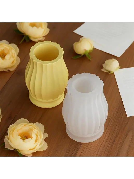 Нет бренда Силиконовая форма для 3D-вазы Style 5, белый, фото 3