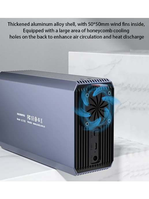 Нет бренда ACASIS Корпус для жестких дисков 2х3.5" USB 3.0, 2x3.5, фото 4