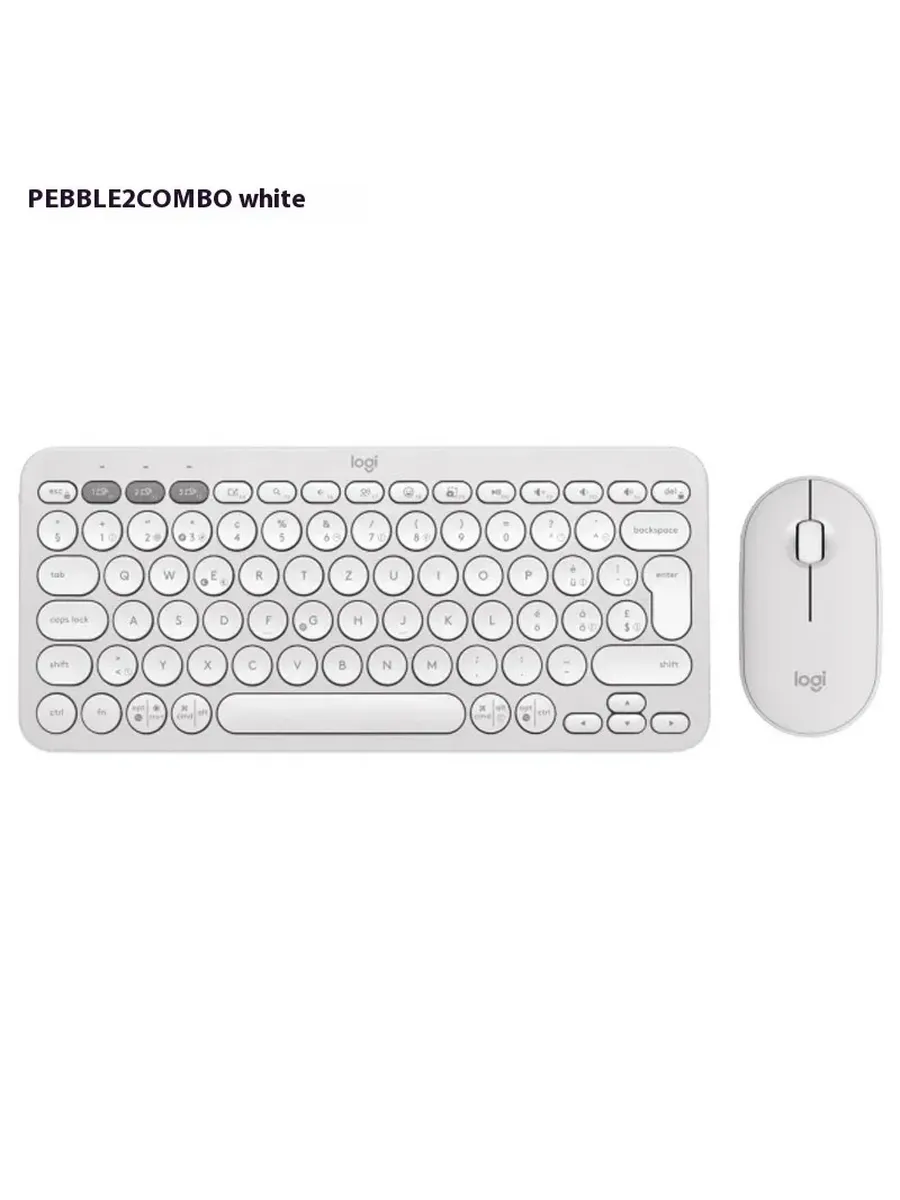 Pebble 2 Беспроводная клавиатура и мышь Белый, Whit LOGITECH 1122031847 купить в интернет‑магазине Wildberries
